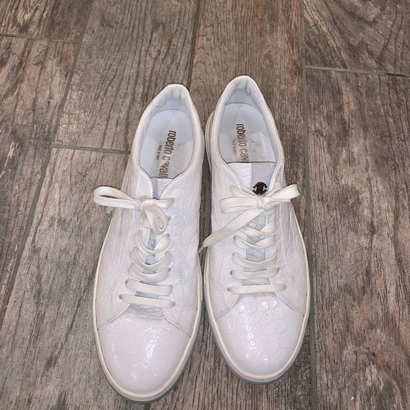 roberto cavalli white  Patent leather sneakers - Picture 3 of 6